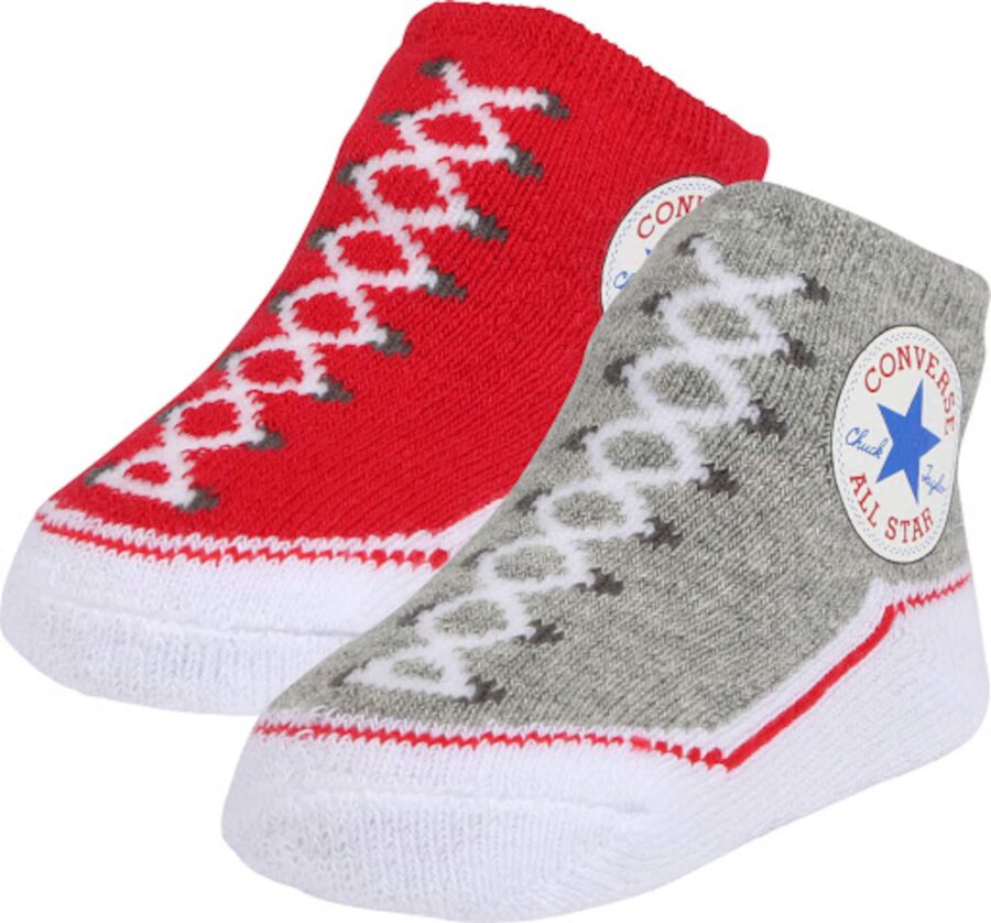 CONVERSE Zokni 'Chuck Taylor'  szürke / vegyes színek / piros-hu