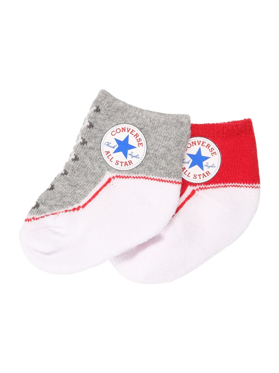 CONVERSE Zokni 'Chuck'  szürke melír / piros / fehér-hu
