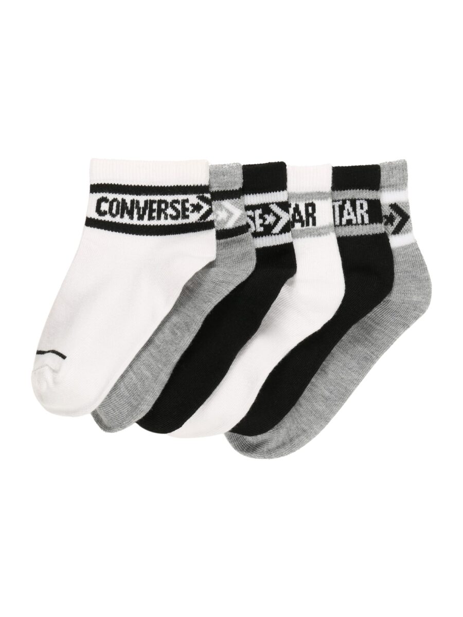 CONVERSE Zokni 'WORDMARK'  szürke melír / fekete / fehér-hu