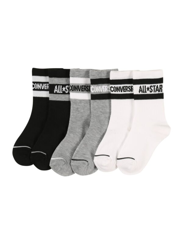 CONVERSE Zokni 'Wordmark'  szürke melír / fekete / fehér-hu