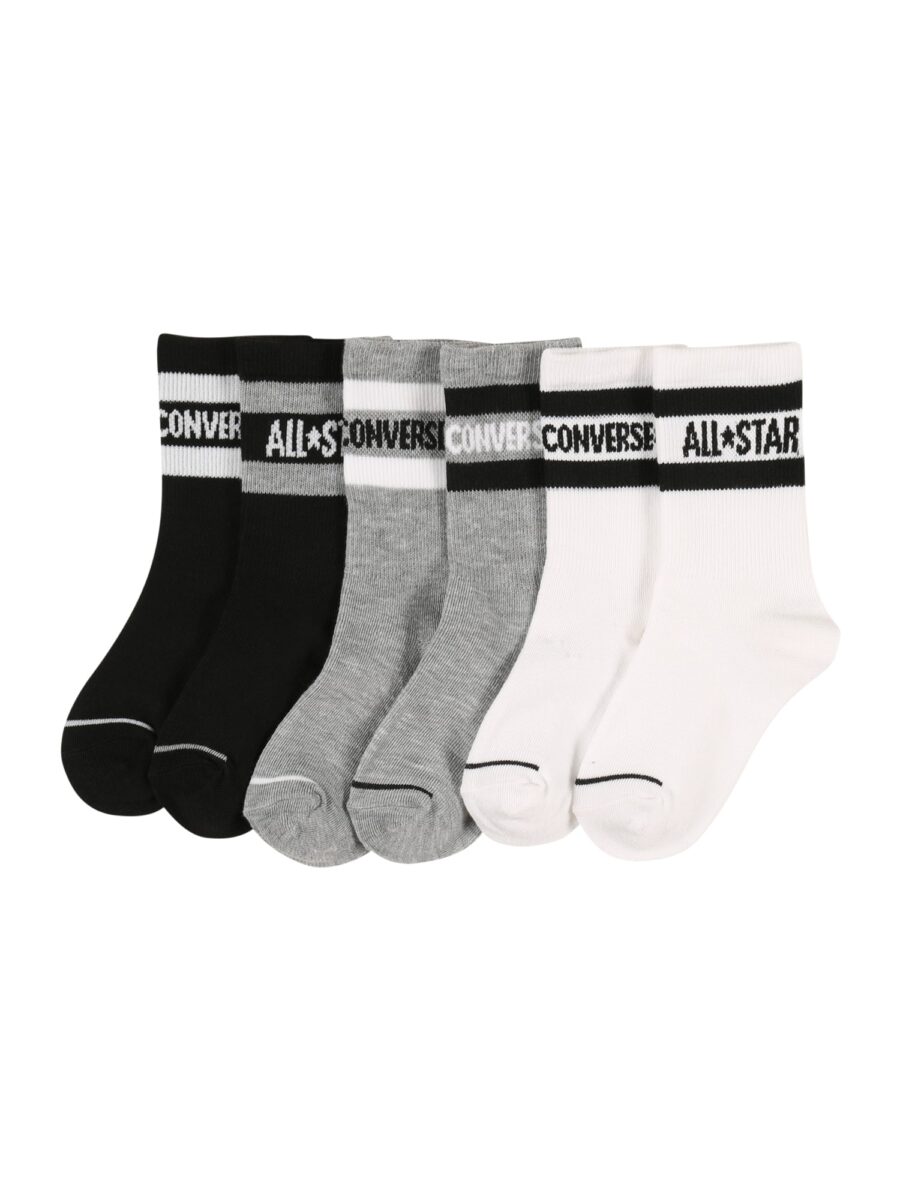CONVERSE Zokni 'Wordmark'  szürke melír / fekete / fehér-hu