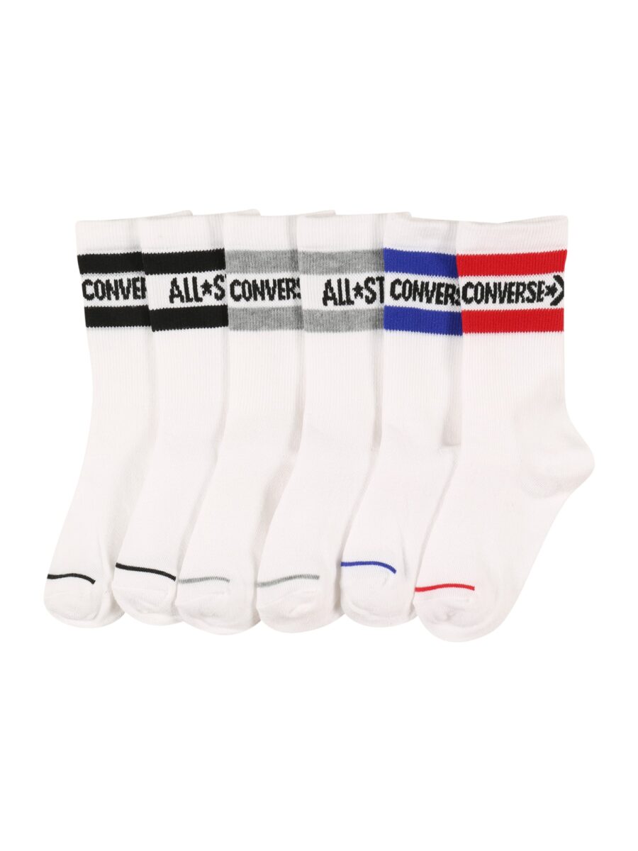 CONVERSE Zokni  kék / szürke / piros / fehér-hu