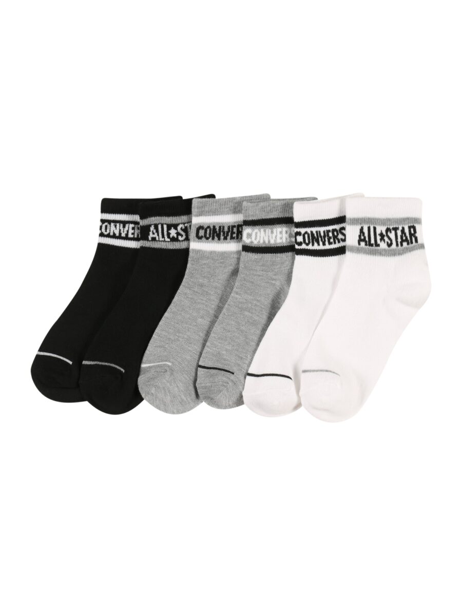 CONVERSE Zokni  szürke / fekete / fehér-hu