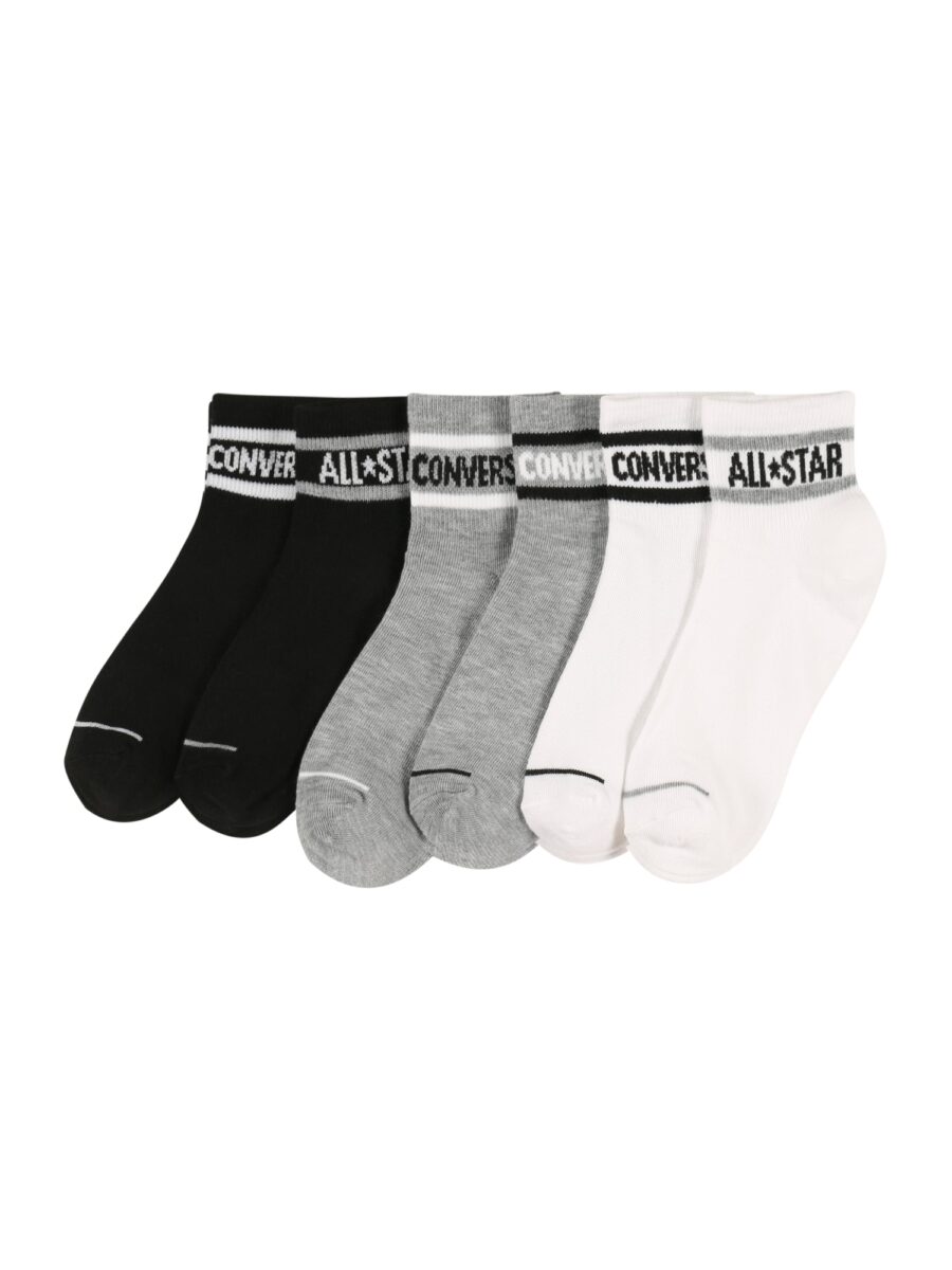 CONVERSE Zokni  szürke melír / fekete / fehér-hu