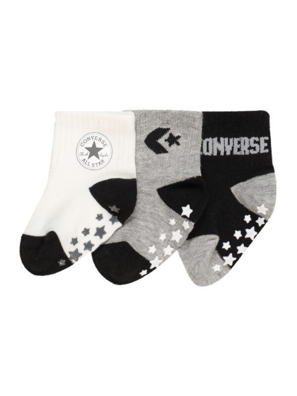 CONVERSE Zokni  szürke melír / fekete / fehér-hu