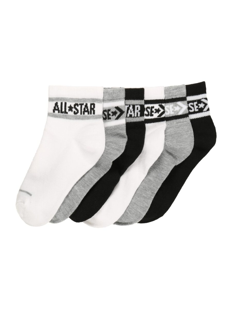 CONVERSE Zokni  szürke melír / fekete / fehér-hu