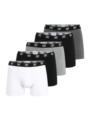 CR7 - Cristiano Ronaldo Boxeralsók  sötétszürke / szürke melír / fekete / fehér