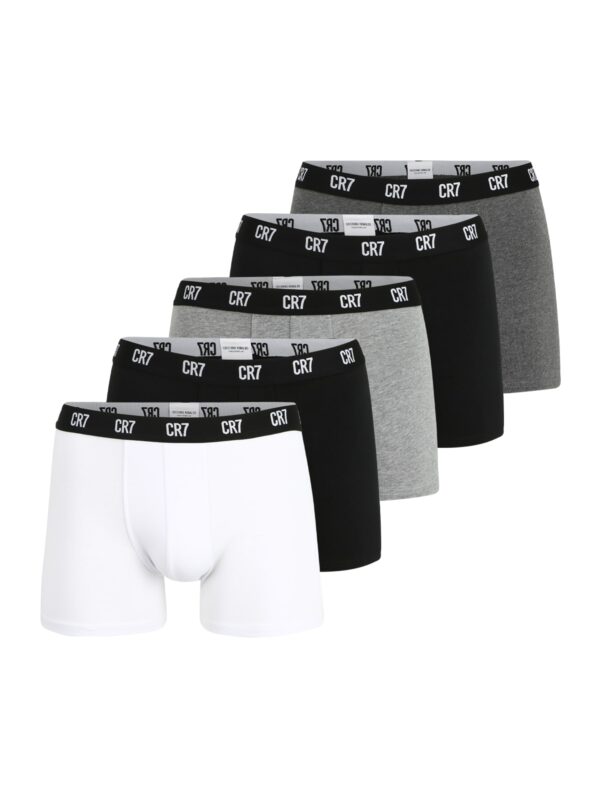 CR7 - Cristiano Ronaldo Boxeralsók  sötétszürke / szürke melír / fekete / fehér