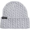 Cable knitted cap heathergrey
