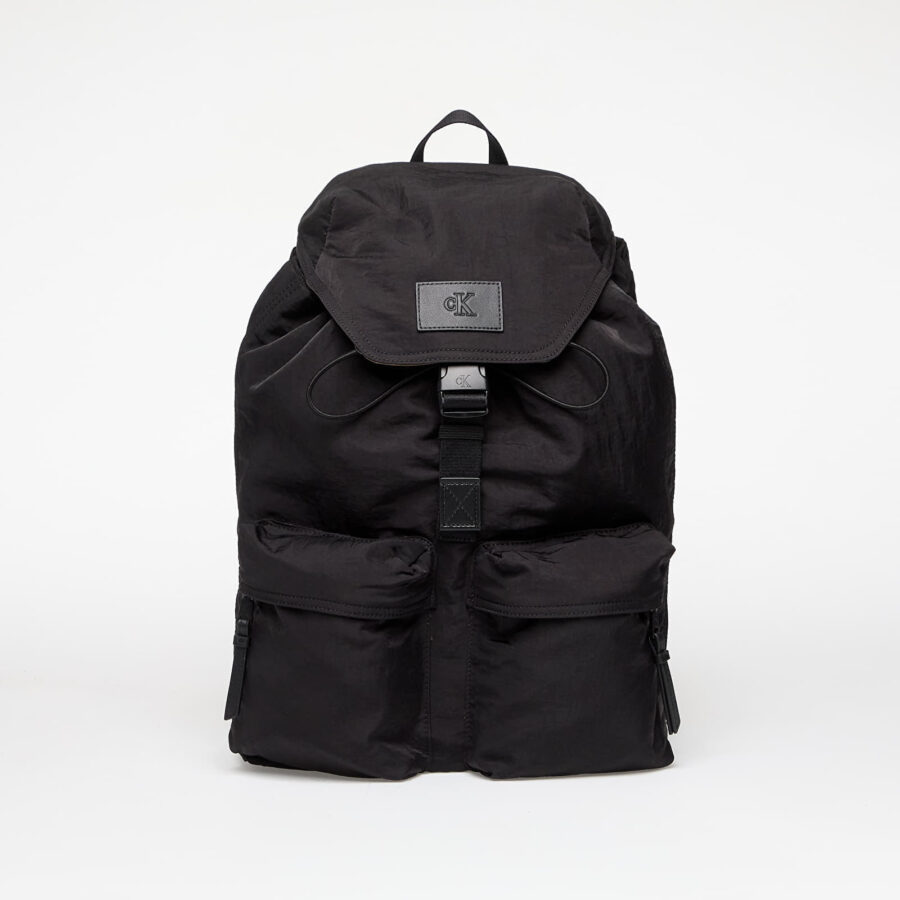 Calvin Klein Jeans Metro Nylon Flap Bagpack Black Universal-alacsony-ár