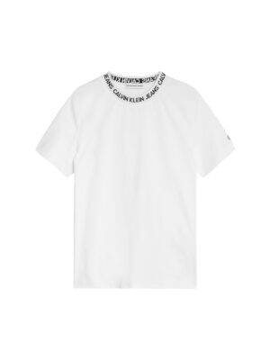 Calvin Klein Jeans Póló 'Intarsia'  fekete / fehér-hu