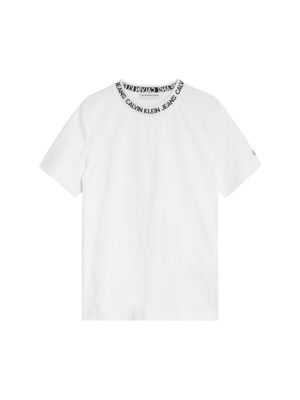 Calvin Klein Jeans Póló 'Intarsia'  fekete / fehér-hu