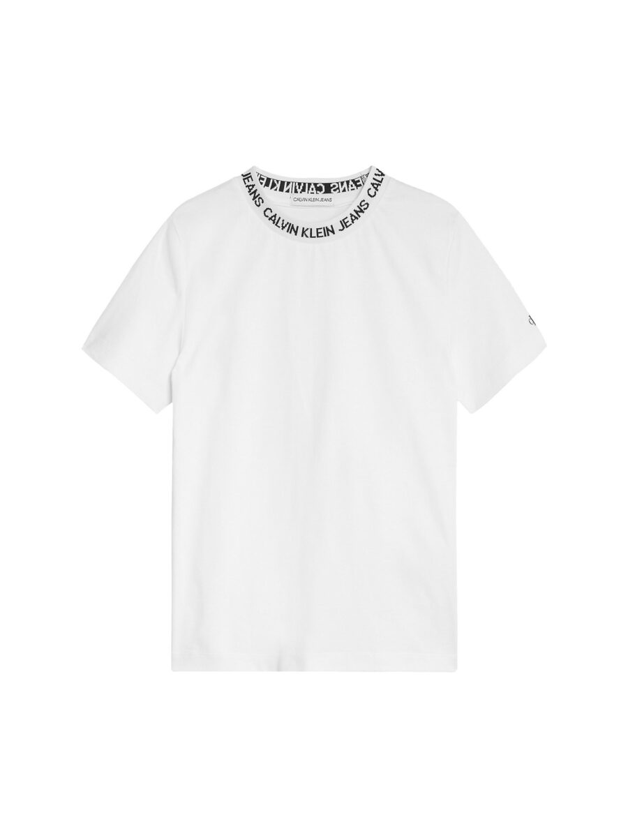 Calvin Klein Jeans Póló 'Intarsia'  fekete / fehér-hu