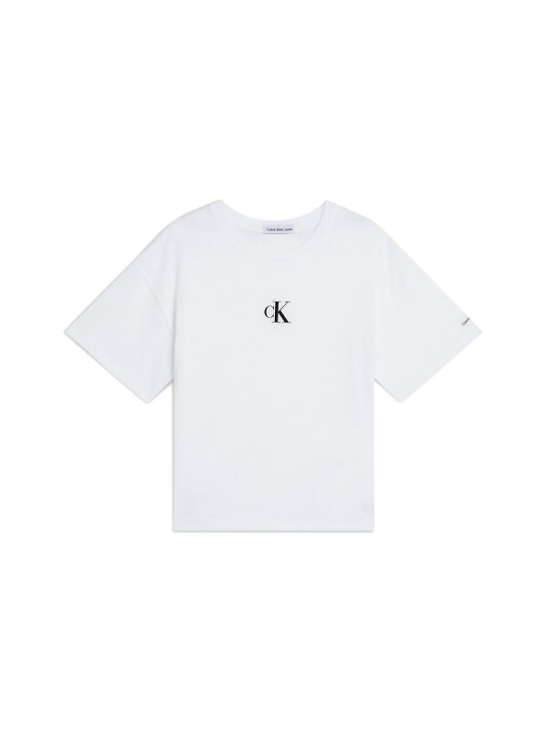 Calvin Klein Jeans Póló  fekete / fehér-Ár