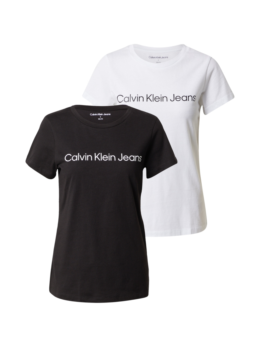 Calvin Klein Jeans Póló  fekete / fehér-Hungary