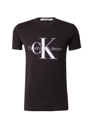 Calvin Klein Jeans Póló  fekete / fehér-hu