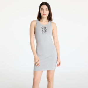Calvin Klein Jeans Sl Cotton 1X1 Rib Dress Gray XS-alacsony-ár