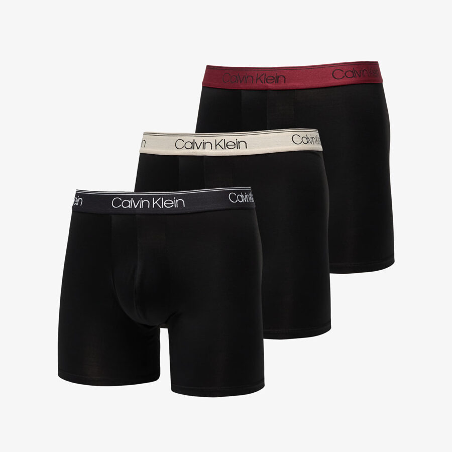 Calvin Klein Microfiber Stretch Boxer Brief 3-Pack Black S-alacsony-ár