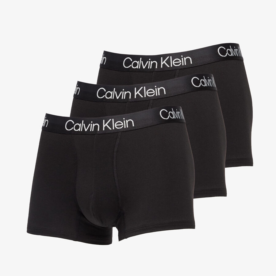 Calvin Klein Structure Cotton Trunk 3-Pack Black M-alacsony-ár