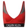Calvin Klein Swimwear Bikini felső  rozsdavörös / fekete / fehér-hu