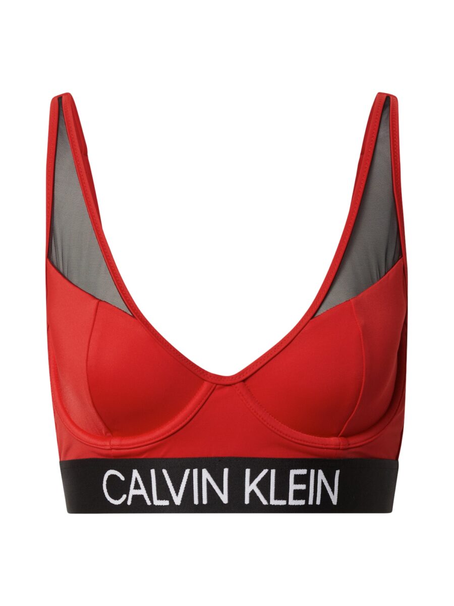 Calvin Klein Swimwear Bikini felső  rozsdavörös / fekete / fehér-hu