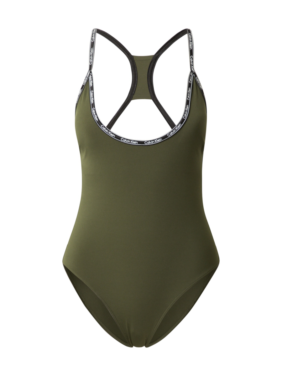 Calvin Klein Swimwear Fürdőruhák  khaki / fekete / fehér-Hungary