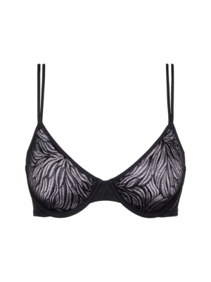Calvin Klein Underwear Melltartó 'Sheer Marquisette'  fekete / fehér-Hungary