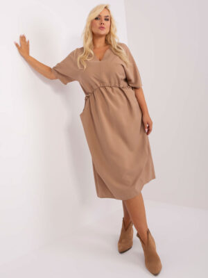 Camel dress larger size with ZULUNA pockets