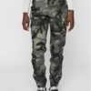 Camo Cargo Women's High Waisted Trousers Dark Masks