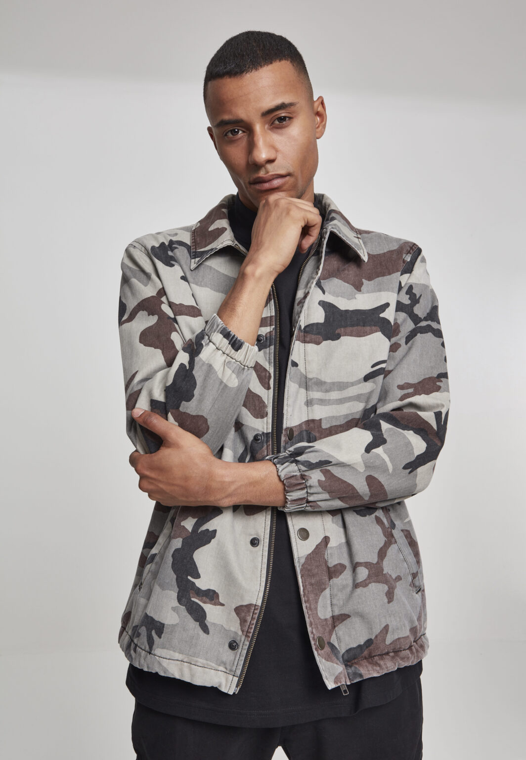 Camouflage cotton jacket gray camouflage