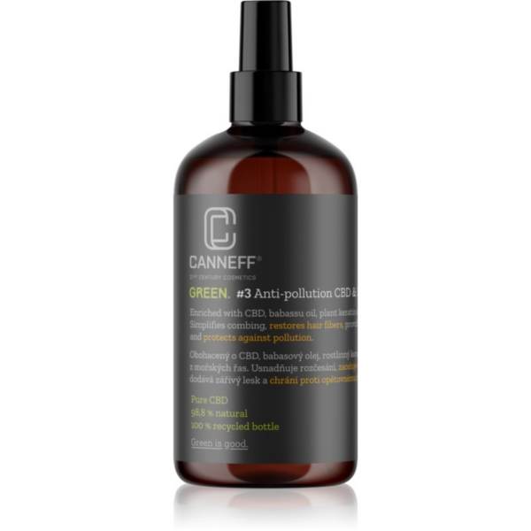 Canneff Green Anti-pollution CBD & Plant Keratin Hair Spray leöblítést nem igénylő ápolás hajra 200 ml-Ár