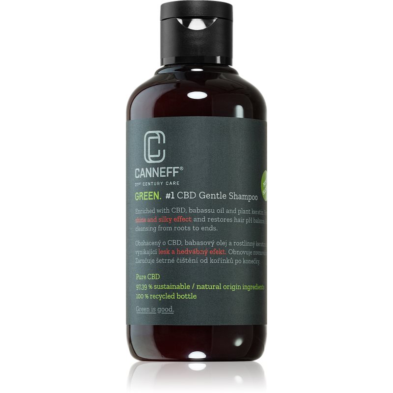 Canneff Green CBD Gentle Shampoo regeneráló sampon a fénylő és selymes hajért 200 ml-Ár
