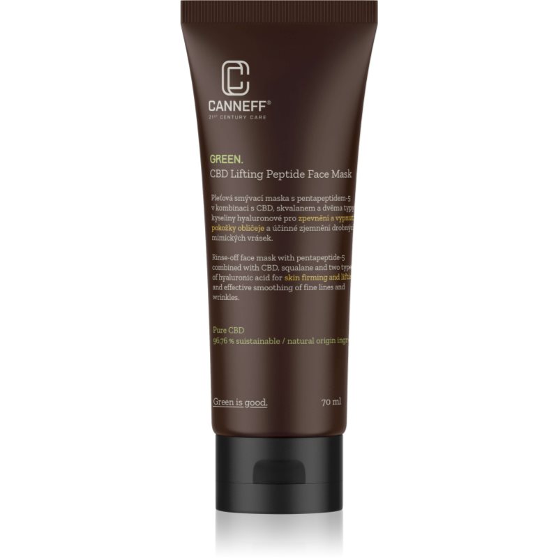 Canneff Green CBD Lifting Peptide Face Mask kisimító és feszesítő maszk peptidekkel 70 ml-ár