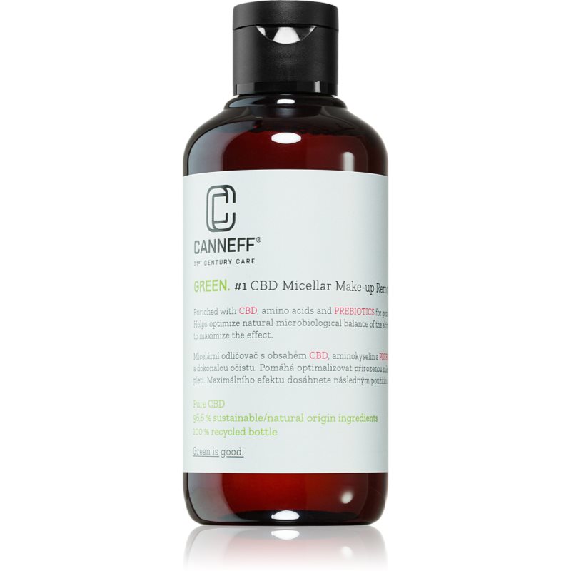 Canneff Green CBD Micellar Make-up Remover tisztító és lemosó micellás víz 200 ml-Ár