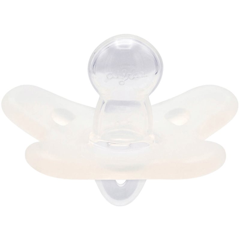 Canpol babies 100% Silicone Soother 0-6m Symmetrical cumi White 1 db-Ár