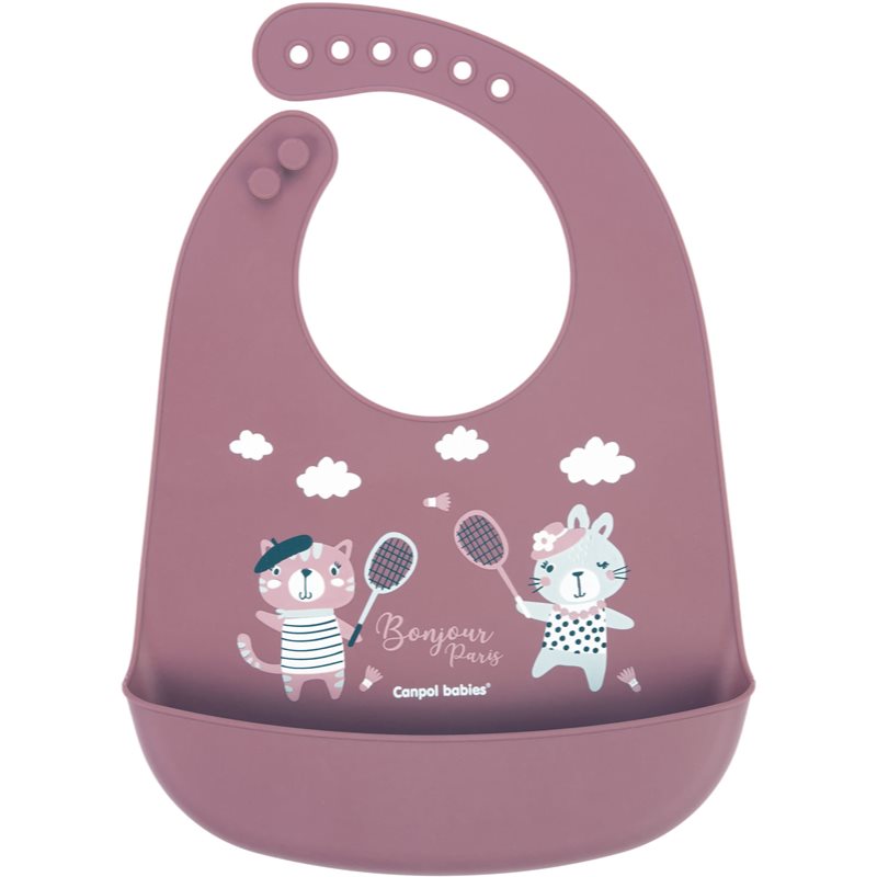 Canpol babies Bonjour Paris Bibs előke Pink 1 db-Ár
