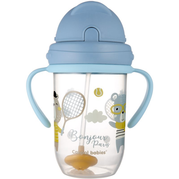 Canpol babies Bonjour Paris Cup bögre szívószállal Blue 270 ml-Ár