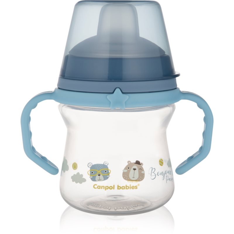 Canpol babies Bonjour Paris FirstCup bögre fogantyúval Blue 6m+ 150 ml-Ár