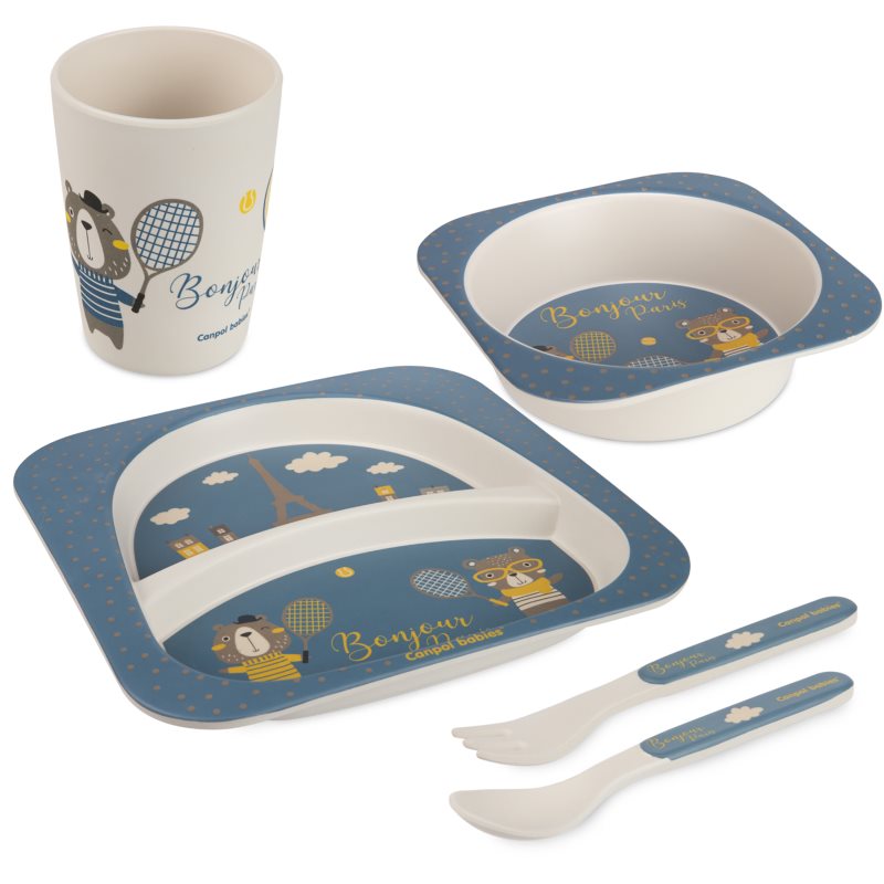 Canpol babies Bonjour Paris Set etetőkészlet gyermekeknek 5 db-Ár