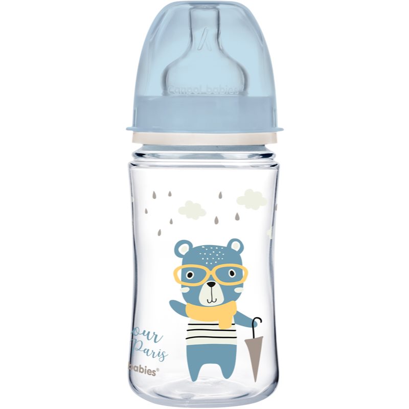Canpol babies Bonjour Paris cumisüveg 3m+ Blue 240 ml-Ár