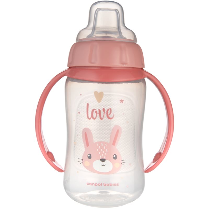 Canpol babies Cute Animals Training Cup gyakorlóbögre Rabbit 6m+ 320 ml-ár