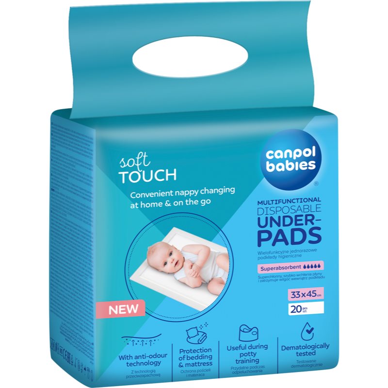 Canpol babies Disposable Underpads eldobható pelenkázó-alátétek 33x45 cm 20 db-Ár