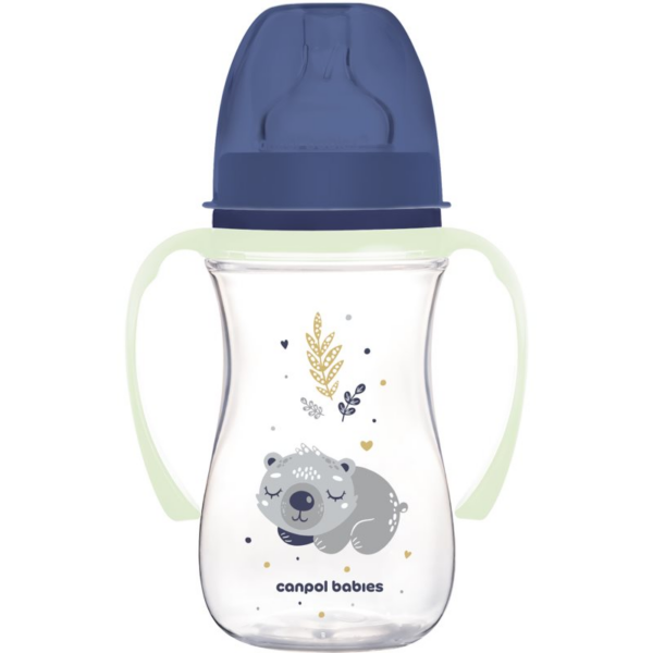 Canpol babies EasyStart Sleepy Koala 240 ml cumisüveg 3 m+ Blue 240 ml-Ár
