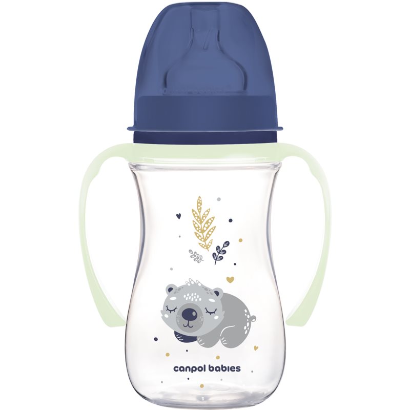 Canpol babies EasyStart Sleepy Koala 240 ml cumisüveg 3 m+ Blue 240 ml-Ár