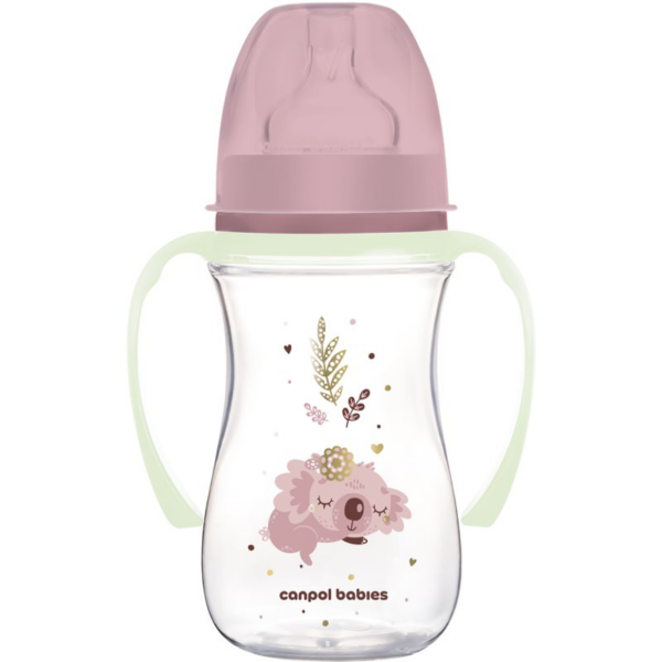 Canpol babies EasyStart Sleepy Koala 240 ml cumisüveg 3 m+ Pink 240 ml-Ár