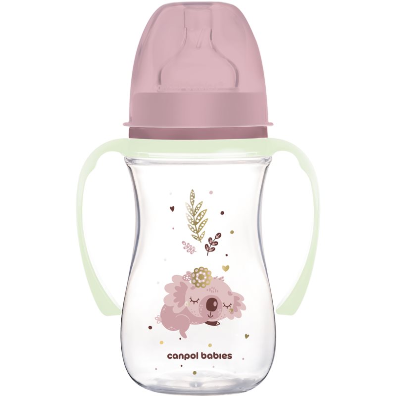 Canpol babies EasyStart Sleepy Koala 240 ml cumisüveg 3 m+ Pink 240 ml-Ár