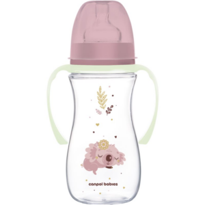Canpol babies EasyStart Sleepy Koala 300 ml cumisüveg 12 m+ Pink 300 ml-Ár