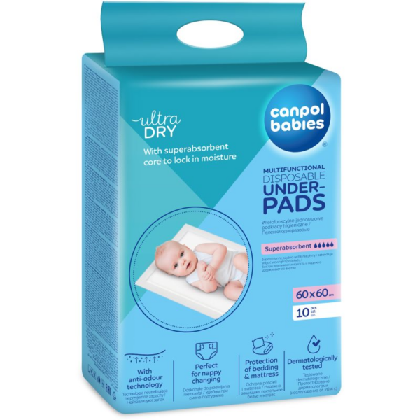 Canpol babies Multifunctional Underpads eldobható pelenkázó-alátétek 60x60 cm 10 db-Ár