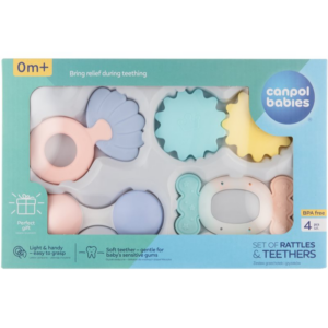 Canpol babies Pastels csörgő rágókával ajándékszett 0m+-Ár