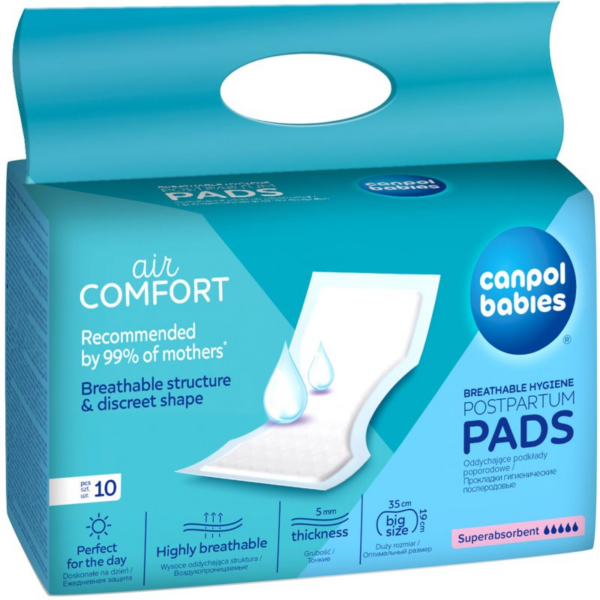 Canpol babies Postpartum Pads szülés utáni betétek Super Absorbent 10 db-Ár